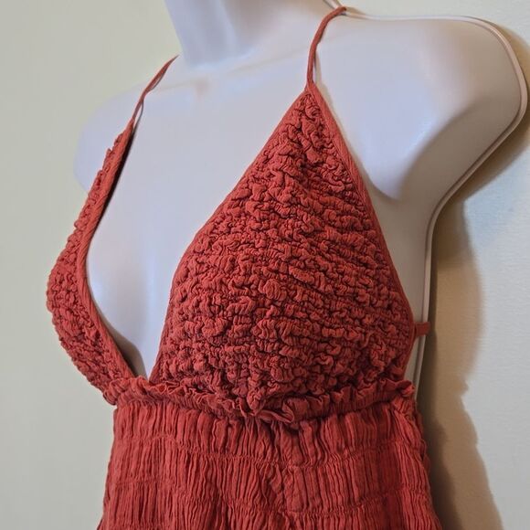 Free People Forever Favorite Mini Dress Cottagecore Boho Gauzy Beach Vacation - Picture 7 of 14